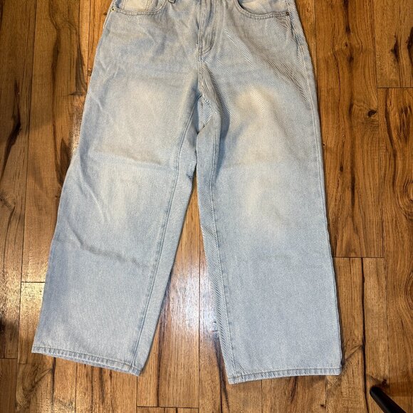 Miou Muse Wide Leg Jean Light Wash Size M - Picture 2 of 6